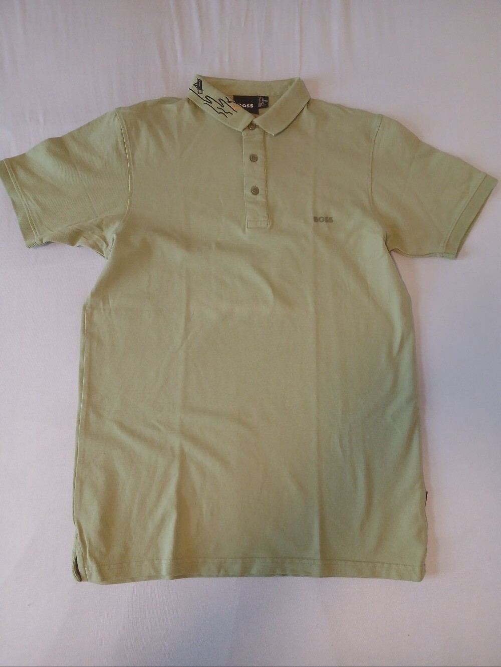 Vintage Hugo Boss Black Label Polo Shirt Green Piqué Portugal Y2K Men's XL New